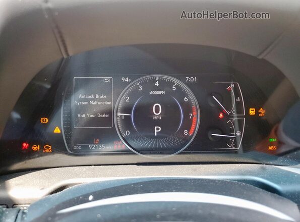 58ADZ1B13LU079362 2020 LEXUS ES Белый Вид щитка приборов