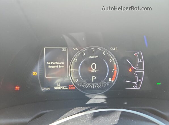 58ADZ1B15LU061266 2020 LEXUS ES White Вид щитка приладів