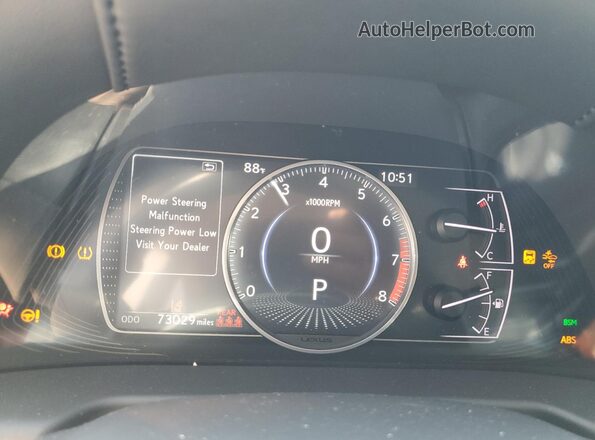 58ADZ1B17LU077694 2020 LEXUS ES Black ხელსაწყოთა პანელის ხედი