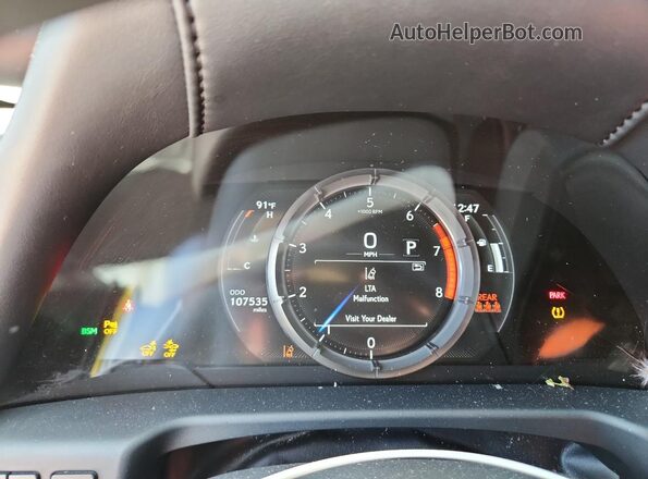 58AGZ1B18LU054972 2020 LEXUS ES Gray Սարքավորումների վահանակի տեսք