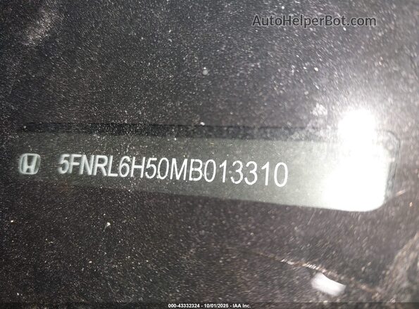 5FNRL6H50MB013310 2021 HONDA ODYSSEY Gray Vista del compartimento del motor