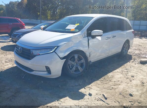 5FNRL6H50MB014070 2021 HONDA ODYSSEY White Առջևի ձախ երեք քառորդ տեսարան