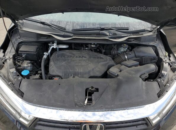 5FNRL6H51MB010299 2021 HONDA ODYSSEY Black Vista del compartimento del motor