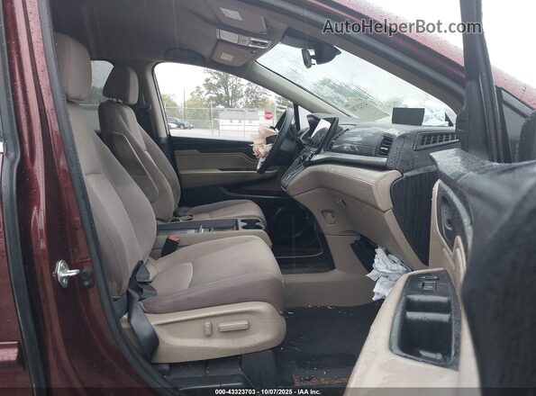 5FNRL6H55MB016347 2021 HONDA ODYSSEY Красный Вид салона спереди