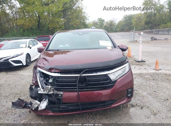 5FNRL6H55MB016347 2021 HONDA ODYSSEY Красный Вид щитка приборов