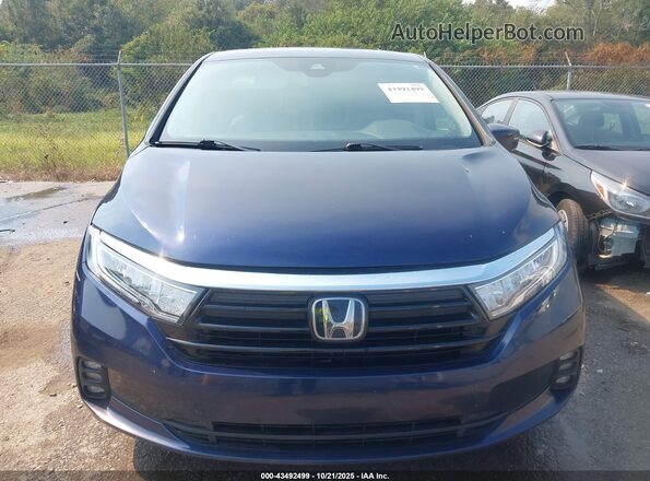 5FNRL6H73MB001413 2021 HONDA ODYSSEY Blue Instrument cluster view