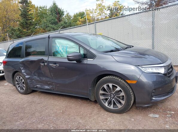5FNRL6H74NB036687 2022 HONDA ODYSSEY Blue Rear interior view
