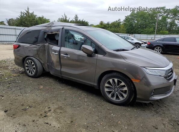 5FNRL6H75MB002661 2021 HONDA ODYSSEY Brown Առջևի աջ