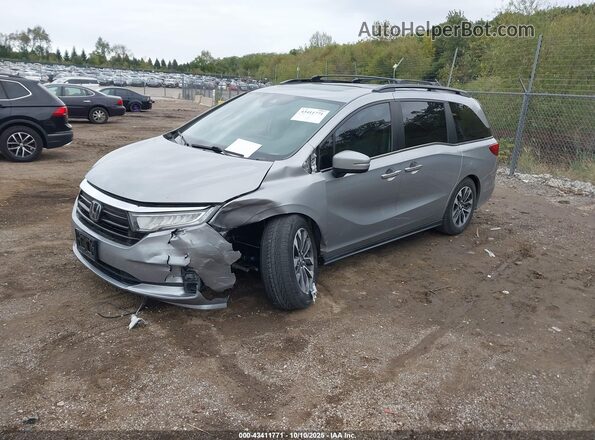 5FNRL6H75MB042545 2021 HONDA ODYSSEY Silver წინა მარცხენა ხედი სამი მეოთხედიდან
