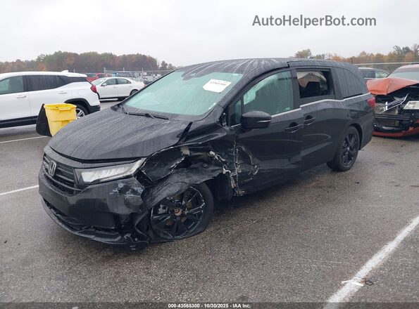 5FNRL6H75RB033917 2024 HONDA ODYSSEY Black Առջևի ձախ երեք քառորդ տեսարան