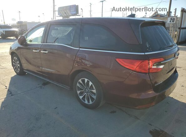 5FNRL6H77MB023883 2021 HONDA ODYSSEY Burgundy Հետևի ձախ