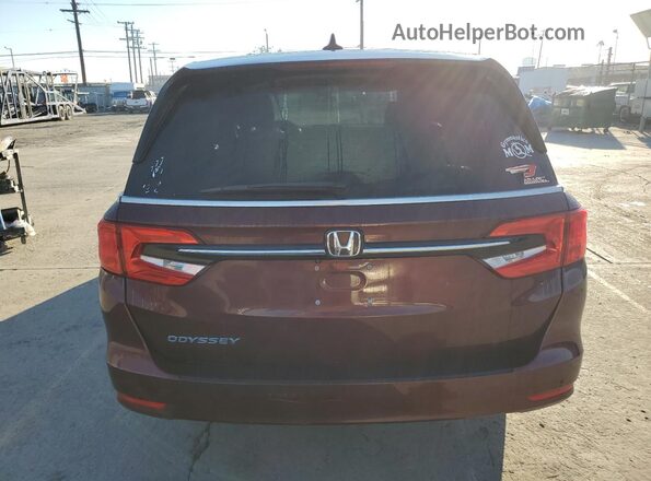 5FNRL6H77MB023883 2021 HONDA ODYSSEY Burgundy Հետևի տեսք