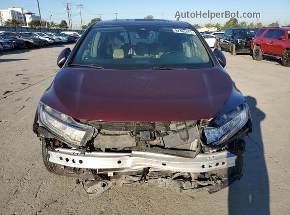 5FNRL6H77MB023883 2021 HONDA ODYSSEY Burgundy Դիմացի տեսք