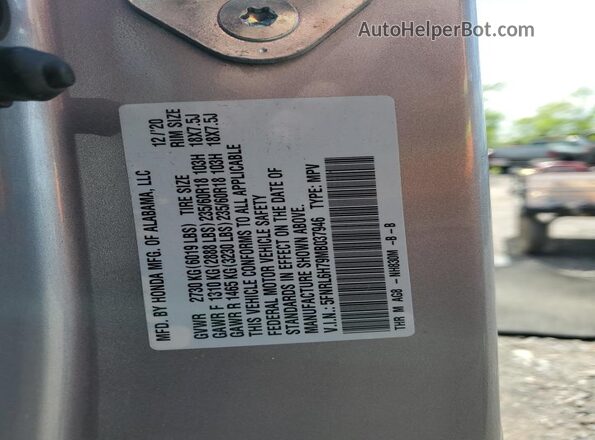 5FNRL6H79MB037946 2021 HONDA ODYSSEY Silver 