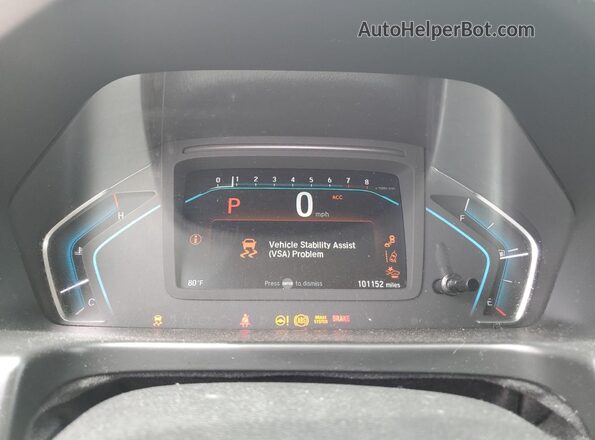 5FNRL6H7XLB025741 2020 HONDA ODYSSEY Burgundy ხელსაწყოთა პანელის ხედი