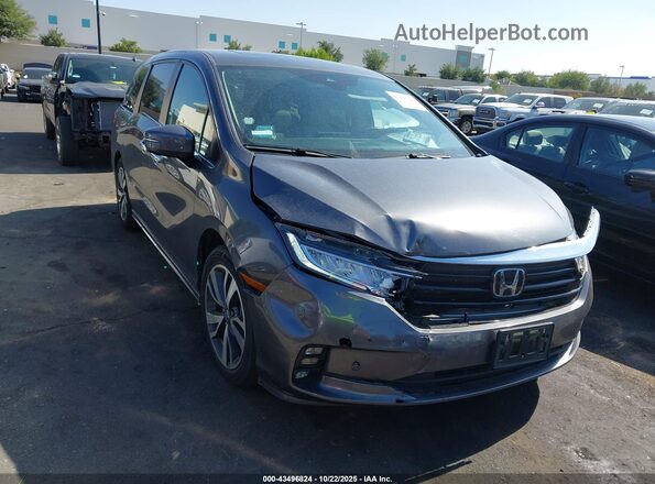 5FNRL6H84PB018606 2023 HONDA ODYSSEY Серый Вид задней части салона