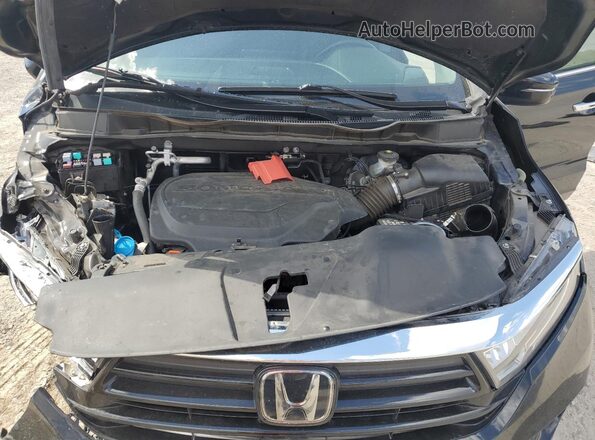 5FNRL6H86NB025117 2022 HONDA ODYSSEY Black ძრავის განყოფილების ხედი