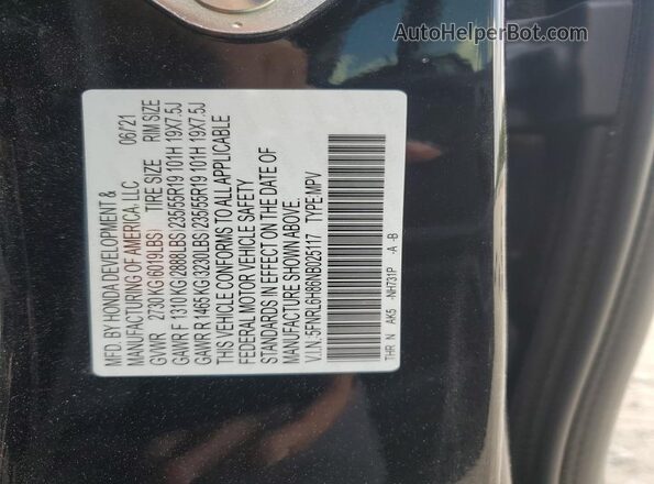 5FNRL6H86NB025117 2022 HONDA ODYSSEY Black სალონის 360-გრადუსიანი ხედი