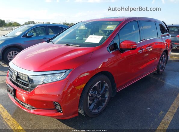 5FNRL6H90RB074067 2024 HONDA ODYSSEY Red წინა მარცხენა ხედი სამი მეოთხედიდან