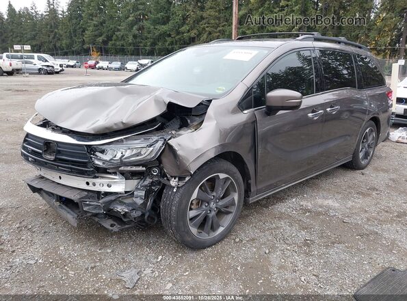 5FNRL6H99MB017021 2021 HONDA ODYSSEY Gray Vista tres cuartos delantera izquierda