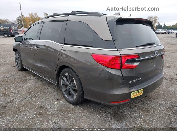 5FNRL6H99MB017021 2021 HONDA ODYSSEY Gray Trasero izquierdo