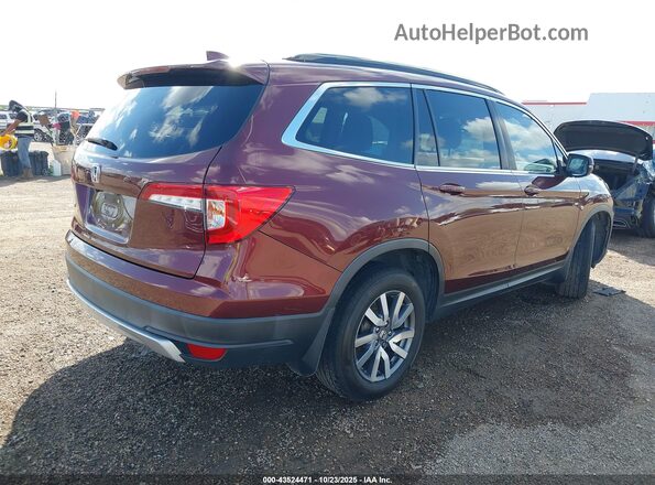 5FNYF5H32MB004961 2021 HONDA PILOT Maroon Задня права чверть