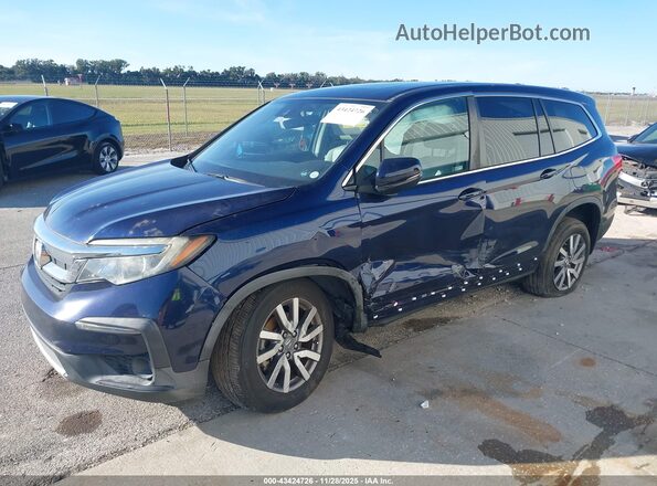 5FNYF5H54LB007005 2020 HONDA PILOT Blue Передня ліва чверть