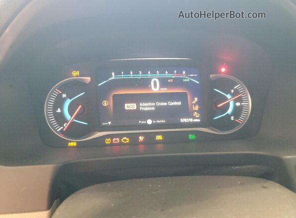5FNYF6H01LB024290 2020 HONDA PILOT White Vista del cuadro de instrumentos