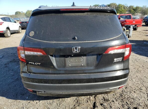 5FNYF6H22MB096747 2021 HONDA PILOT Black Rear view