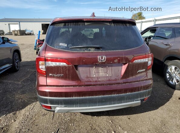 5FNYF6H59LB006258 2020 HONDA PILOT Burgundy Вид ззаду