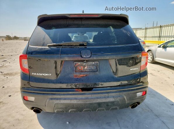 5FNYF7H21KB007902 2019 HONDA PASSPORT Black Вид ззаду