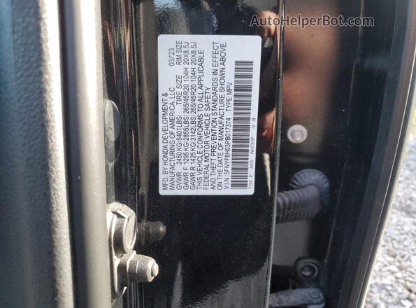 5FNYF8H03PB017374 2023 HONDA PASSPORT Черный Вид наклейки с VIN-кодом