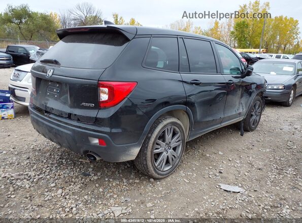 5FNYF8H53MB016748 2021 HONDA PASSPORT Black Trasero derecho