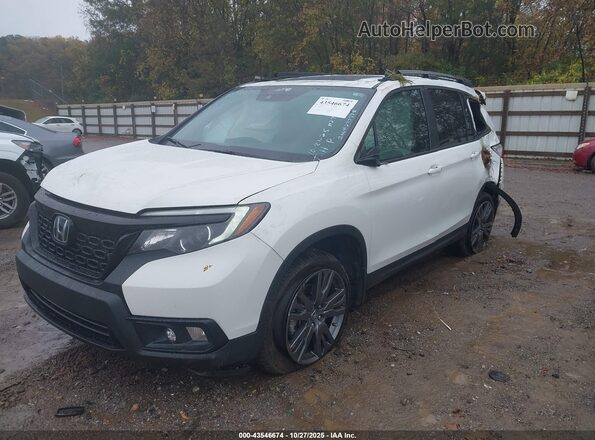 5FNYF8H59MB020545 2021 HONDA PASSPORT White წინა მარცხენა ხედი სამი მეოთხედიდან