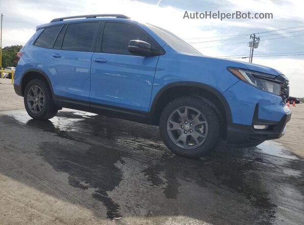 5FNYF8H63RB007841 2024 HONDA PASSPORT Синий Передняя правая четверть