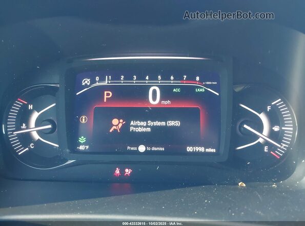 5FNYF8H66SB012537 2025 HONDA PASSPORT Black უკანა სავარძლების ხედი