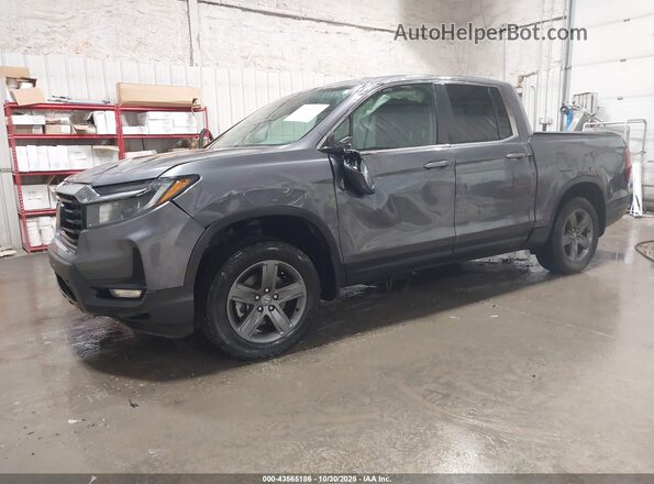 5FPYK3F52NB027668 2022 HONDA RIDGELINE Gray Передня ліва чверть