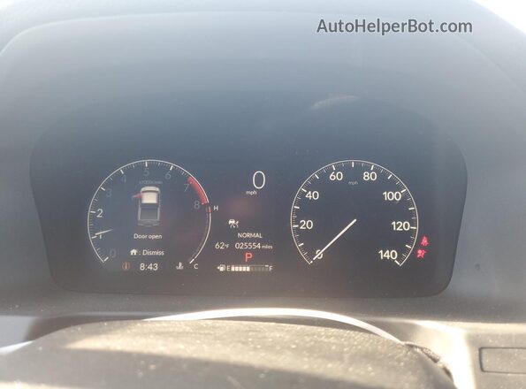 5FPYK3F68RB004023 2024 HONDA RIDGELINE White Widok zestawu wskaźników