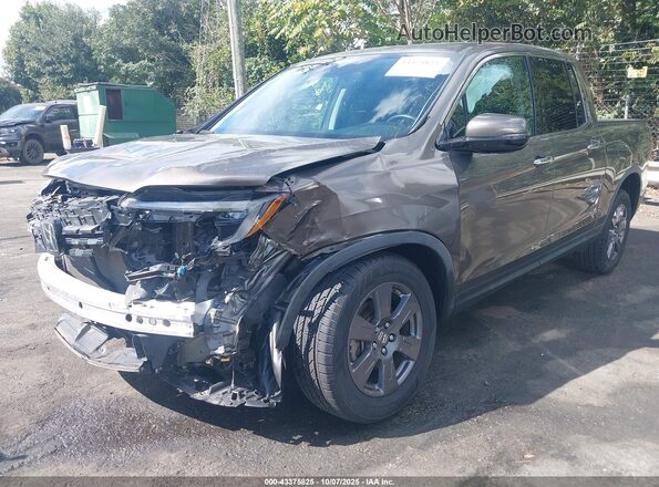 5FPYK3F72LB018421 2020 HONDA RIDGELINE Gray Vista tres cuartos delantera izquierda