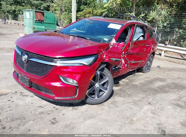 5GAERBKW2NJ148212 2022 BUICK ENCLAVE Red წინა მარცხენა ხედი სამი მეოთხედიდან