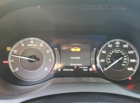 5J8TC1H36LL021271 2020 ACURA RDX Gray Widok zestawu wskaźników