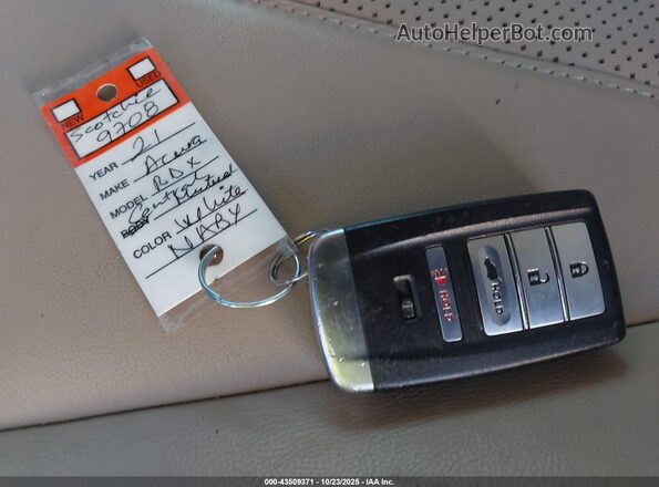 5J8TC1H58ML005057 2021 ACURA RDX White Вид панелі приладів