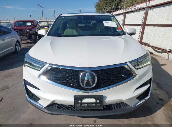 5J8TC1H5XLL009562 2020 ACURA RDX White Instrument cluster view