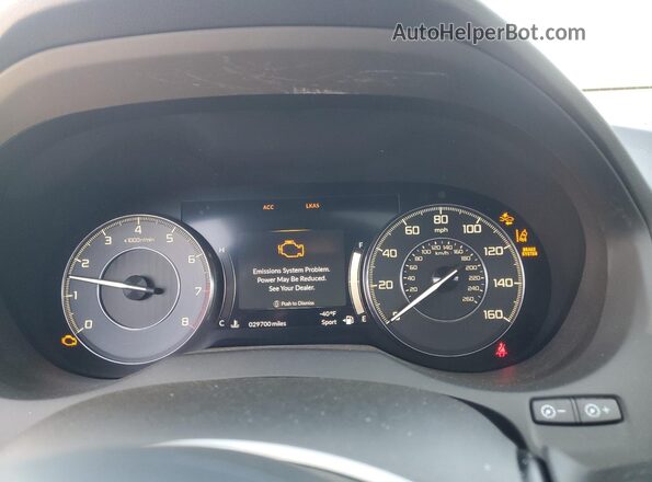 5J8TC2H34LL040925 2020 ACURA RDX Black Instrument cluster view