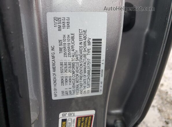 5J8TC2H34ML017517 2021 ACURA RDX Silver Widok wnętrza 360 stopni
