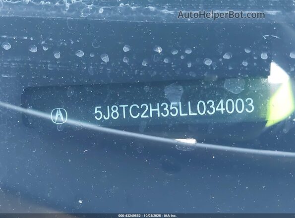 5J8TC2H35LL034003 2020 ACURA RDX White 