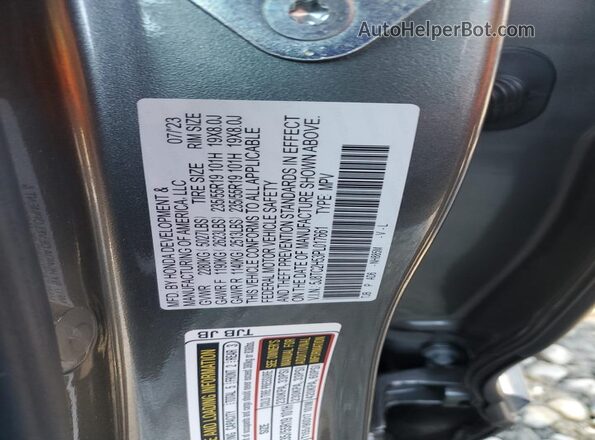 5J8TC2H53PL017661 2023 ACURA RDX Серебряный Панорамный вид салона 360°