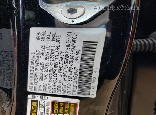 5J8TC2H59SL030777 2025 ACURA RDX Black 