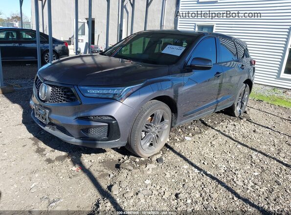 5J8TC2H6XLL020902 2020 ACURA RDX Gray Vista tres cuartos delantera izquierda