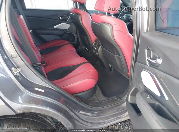 5J8TC2H6XLL020902 2020 ACURA RDX Gray Vista de la etiqueta del VIN